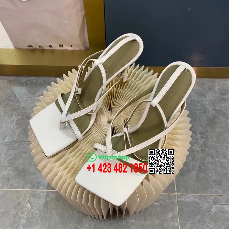 Bottega Veneta Stretch Sandaler 9 Cm Hæl Lammeskinn Vår/sommer 2020 Kolleksjon, Hvit