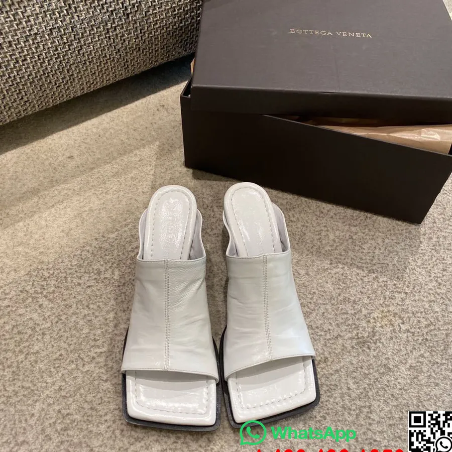 Bottega Veneta Mules Cu Varf Patrat Piele De Vitel Colectia Toamna/iarna 2019, Alb