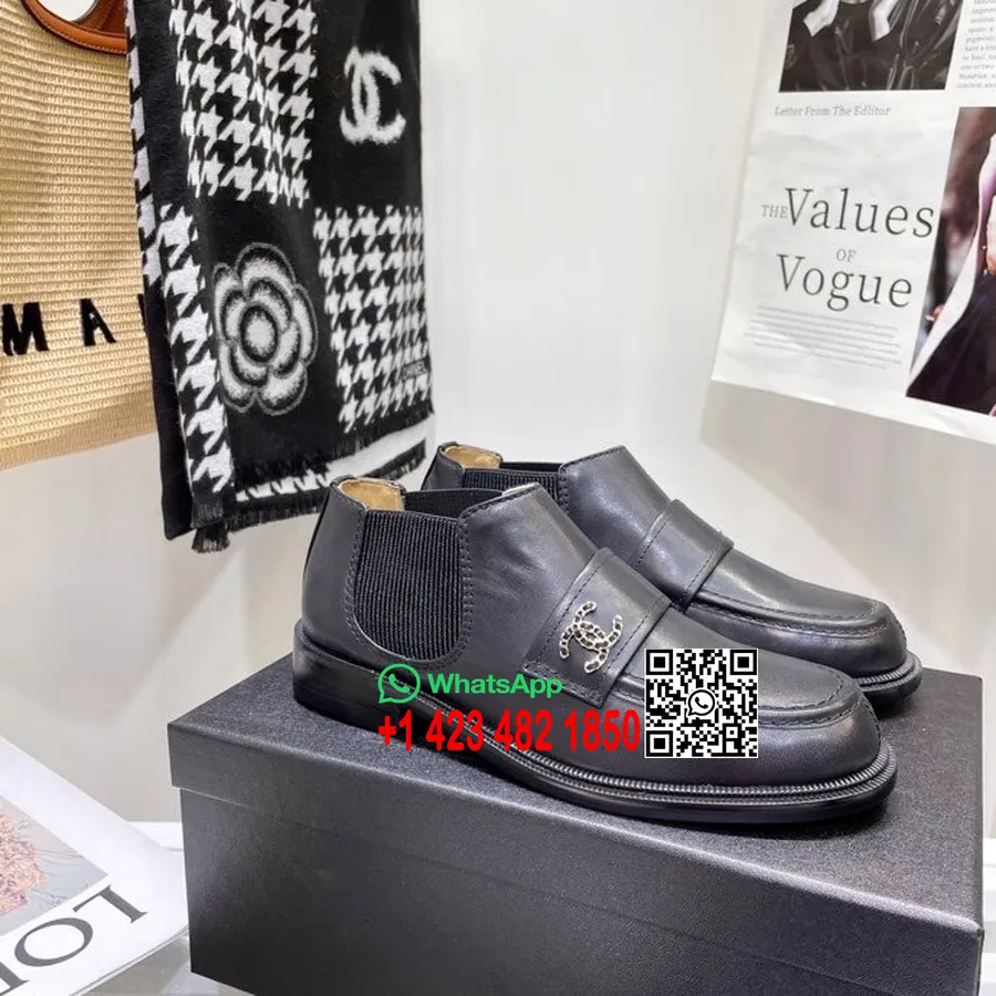 Chanel Platform Loafer Lammeskind Forår/sommer 2022 Kollektion, Sort