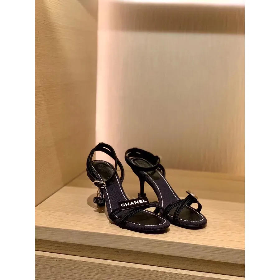 Chanel Strappy Sandals Lambskin Leather Spring/Summer 2021 Collection, Black