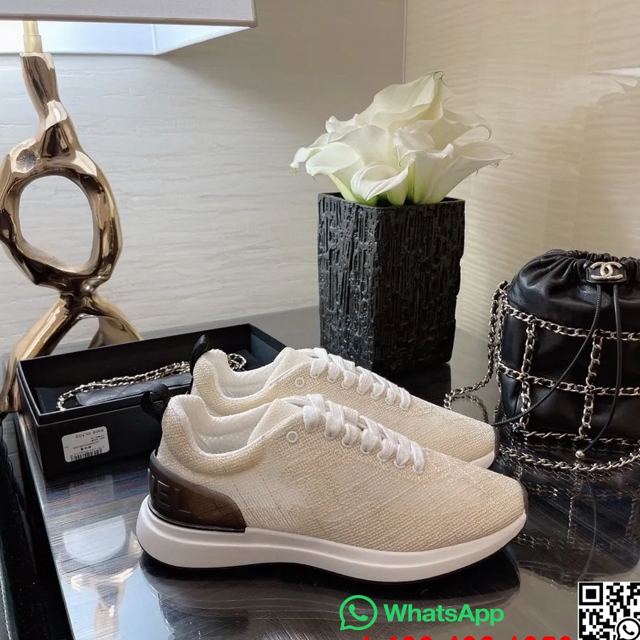 Chanel Trainer Sneakers Mesh/Lammleder Frühjahr/Sommer 2021 Kollektion, Beige