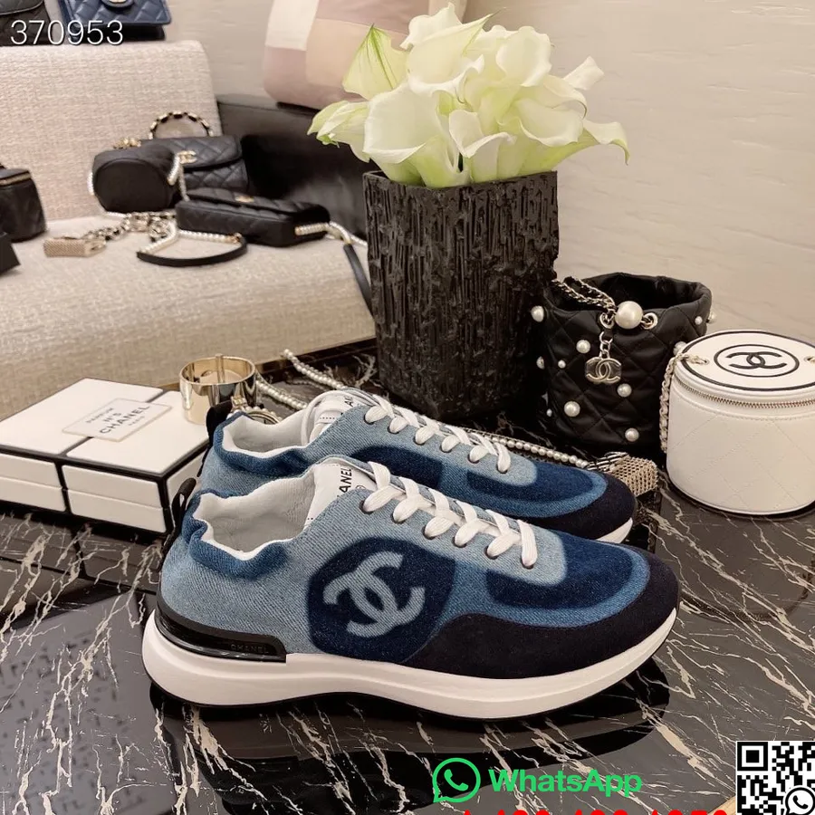 Chanel Denim Trainer Superge Suede/denim Kolekcija Pomlad/poletje 2021, Modra