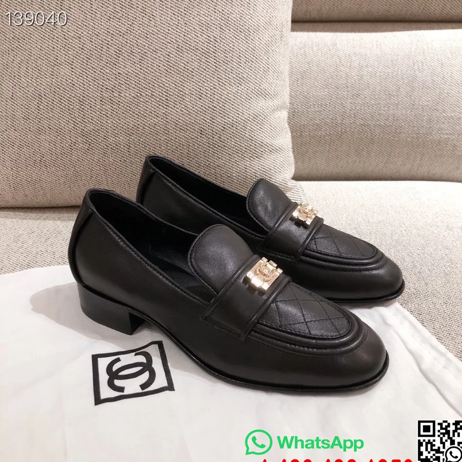 Chanel Leboy Mocassins Couro De Bezerro Coleção Outono / Inverno 2020, Preto