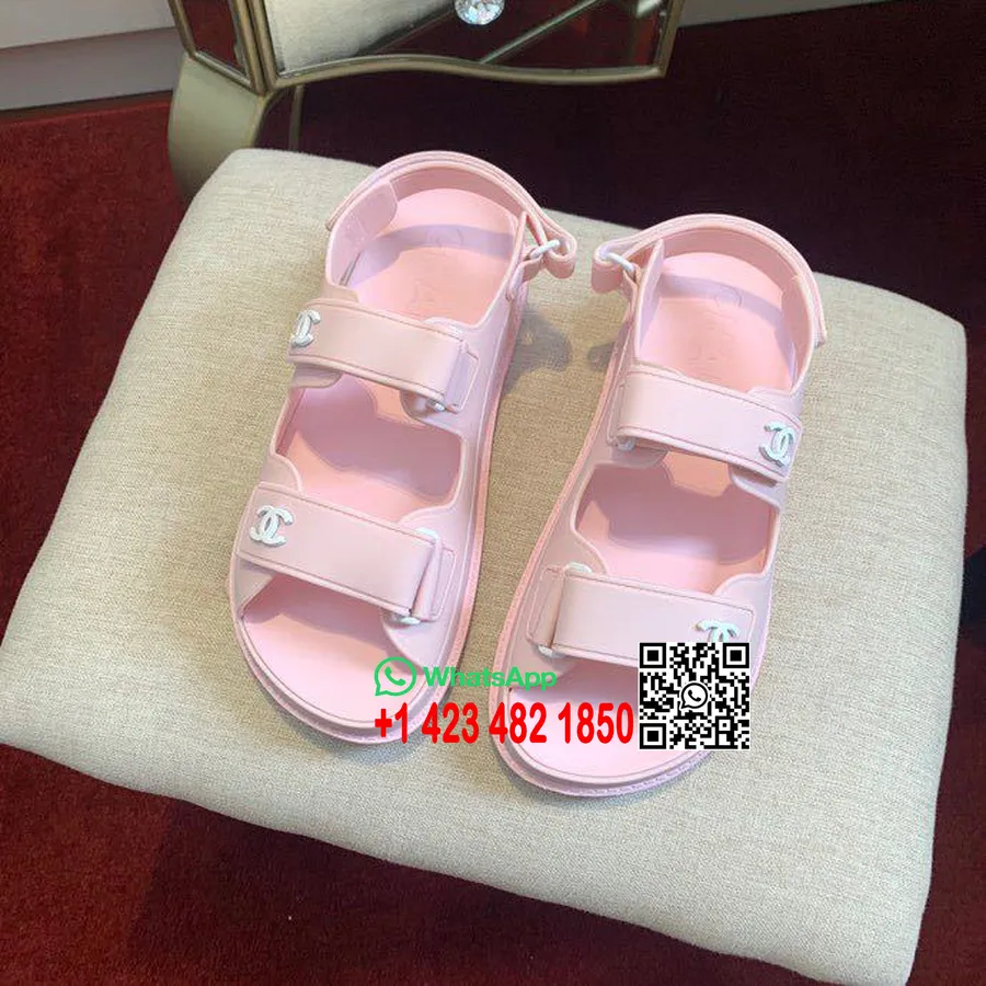 Chanel PVC Velcro Dad Sandals Spring/Summer 2020  Collection, Light Pink