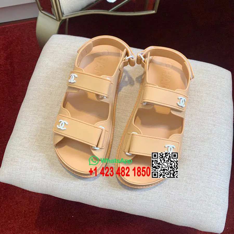 Chanel PVC Velcro Dad Sandals Spring/Summer 2020  Collection, Beige