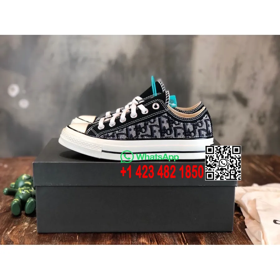 Converse X Christian Dior Alacsony Felső Tornacipő 2022 Tavaszi/nyári Kollekció, Sötétkék