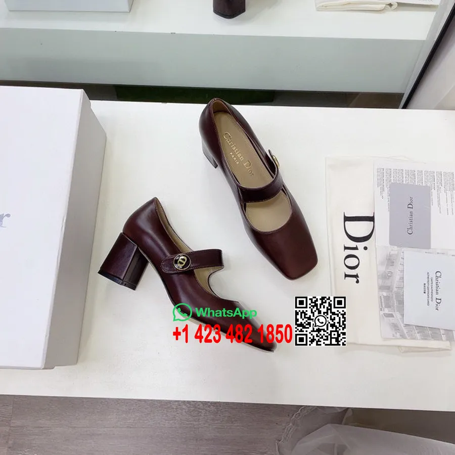 Christian Dior D-Doll Pumps Calfskin Leather Fall/Winter 2021 Collection,  Burgundy