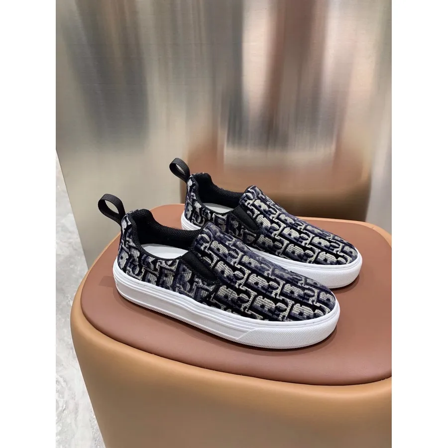 Christian Dior Solar Slip On Sneakers телешка кожа колекция есен/зима 2020, сини