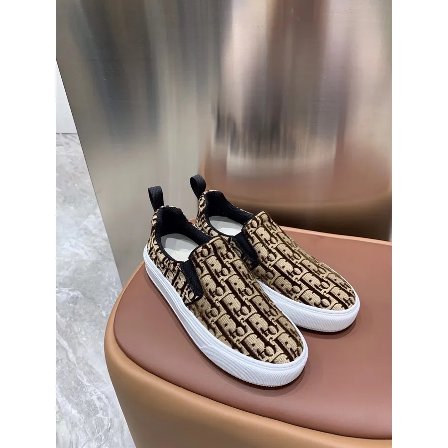 Christian Dior Solar Slip On Sneakers колекция есен/зима 2020 г., кафяво