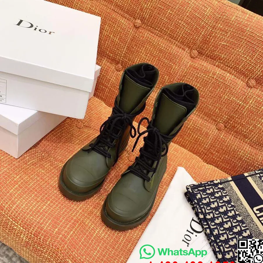 Christian Dior Diorcamp Rubberen Pvc Regenlaarzen Herfst/wintercollectie 2019, Groen