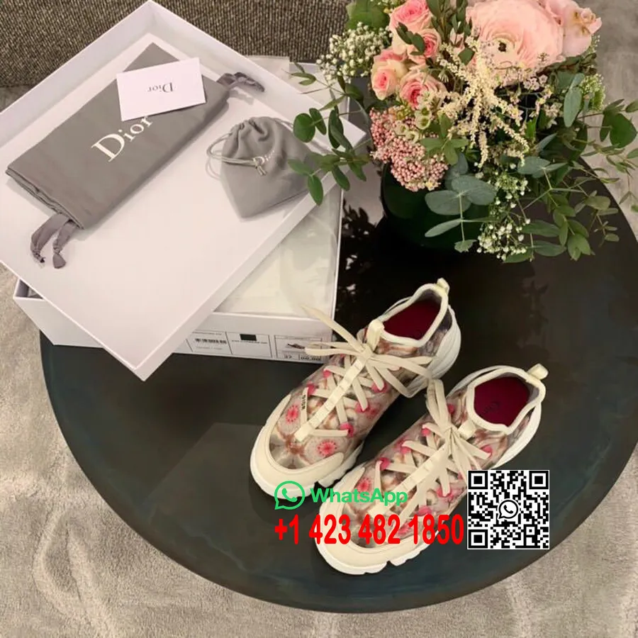 Christian Dior D-connect Caleidiorscopische Neopreen Sneakers Kalfsleer Lente/zomercollectie 2019, Groen