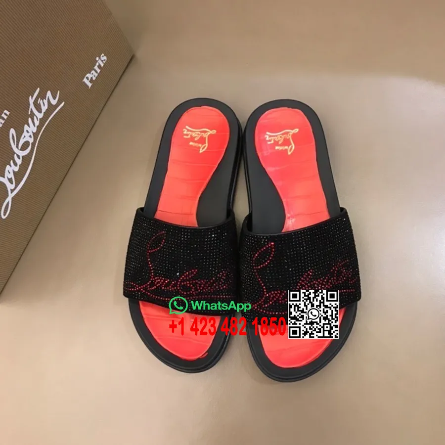 Christian Louboutin Nieten Spike Herren Sandalen Frühjahr/Sommer 2022 Kollektion, Schwarz