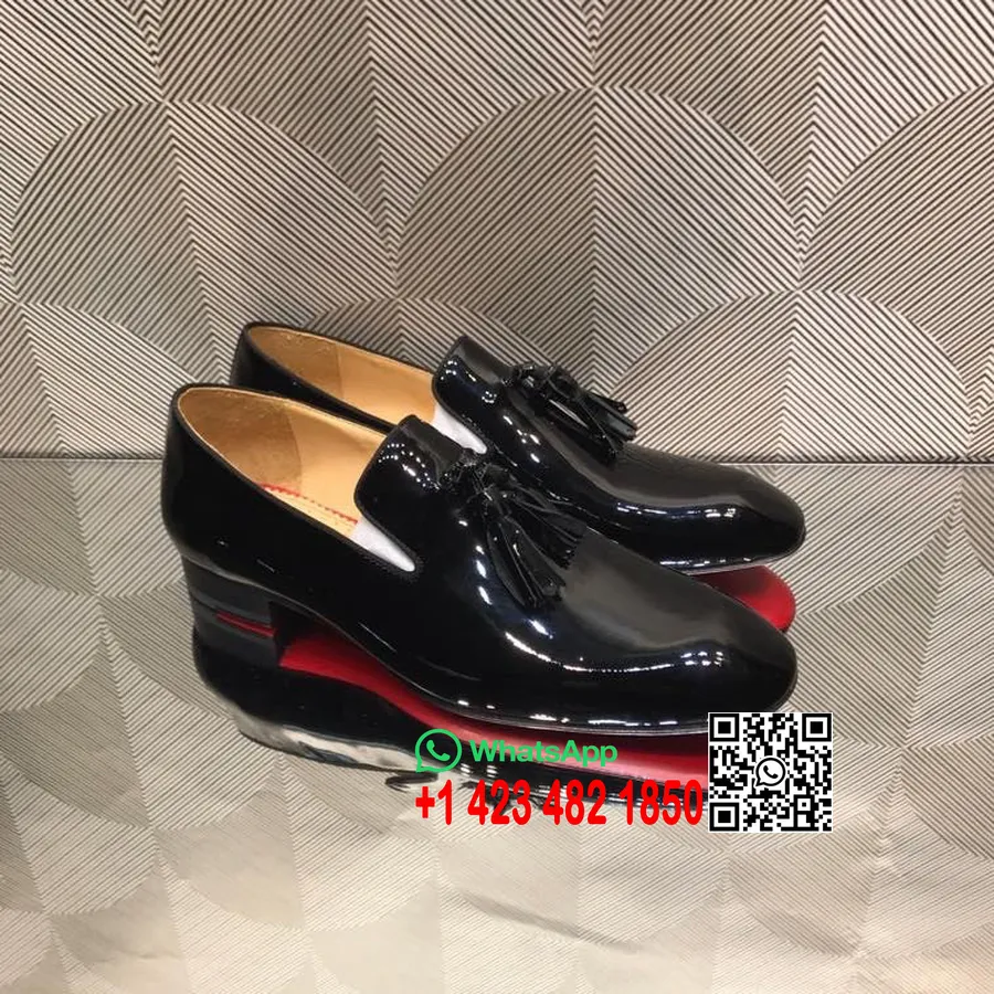 Christian Louboutin Dusk Herre Oxford Flats Kalveskinn Høst/vinter 2021 Kolleksjon, Svart