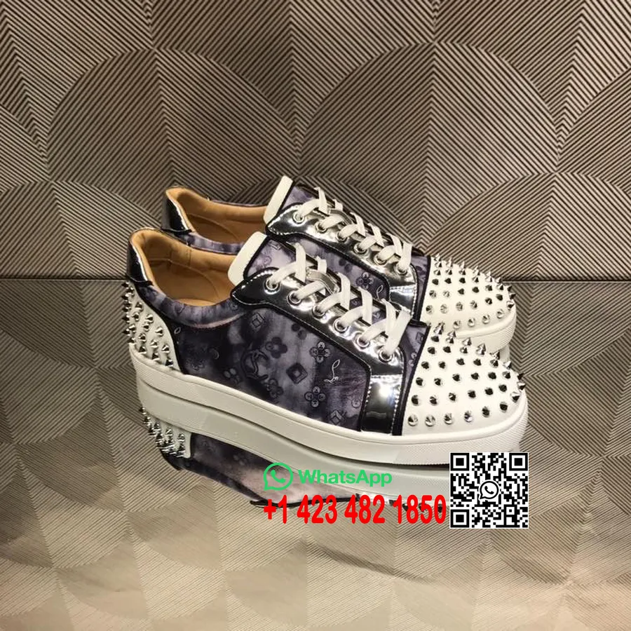 Christian Louboutin Lou Spike Low-top Heren Sneakers Kalfsleer Herfst/winter 2021 Collectie, Zwart