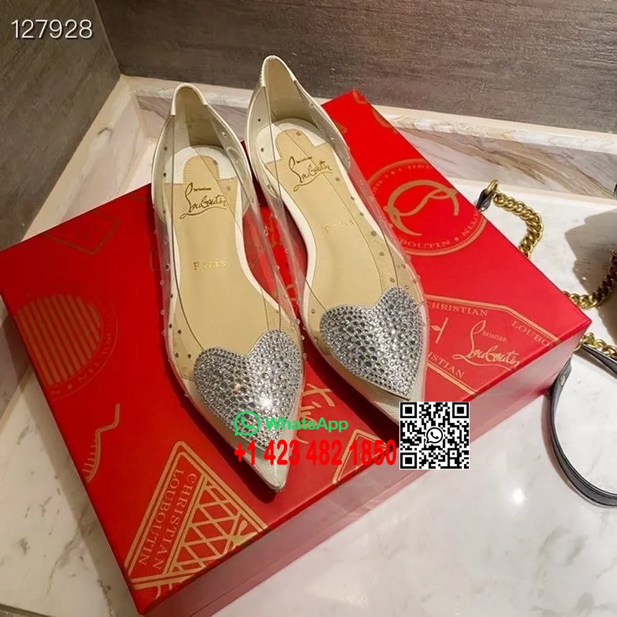 Christian Louboutin Sevgililer Günü Daireleri Pvc/dana Deri Deri Sonbahar/kış 2020 Koleksiyonu, Beyaz