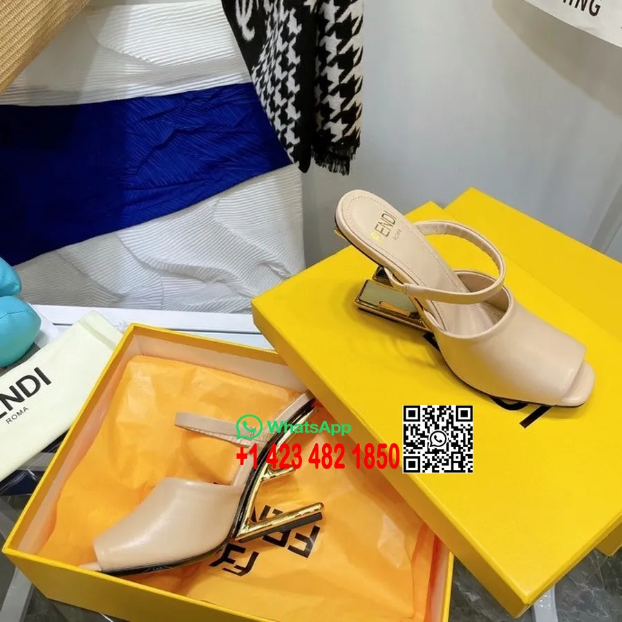 Fendi First Pumps Koleksi 8cm Kulit Domba/kulit Anak Sapi Musim Gugur/dingin 2021, Merah Muda Muda