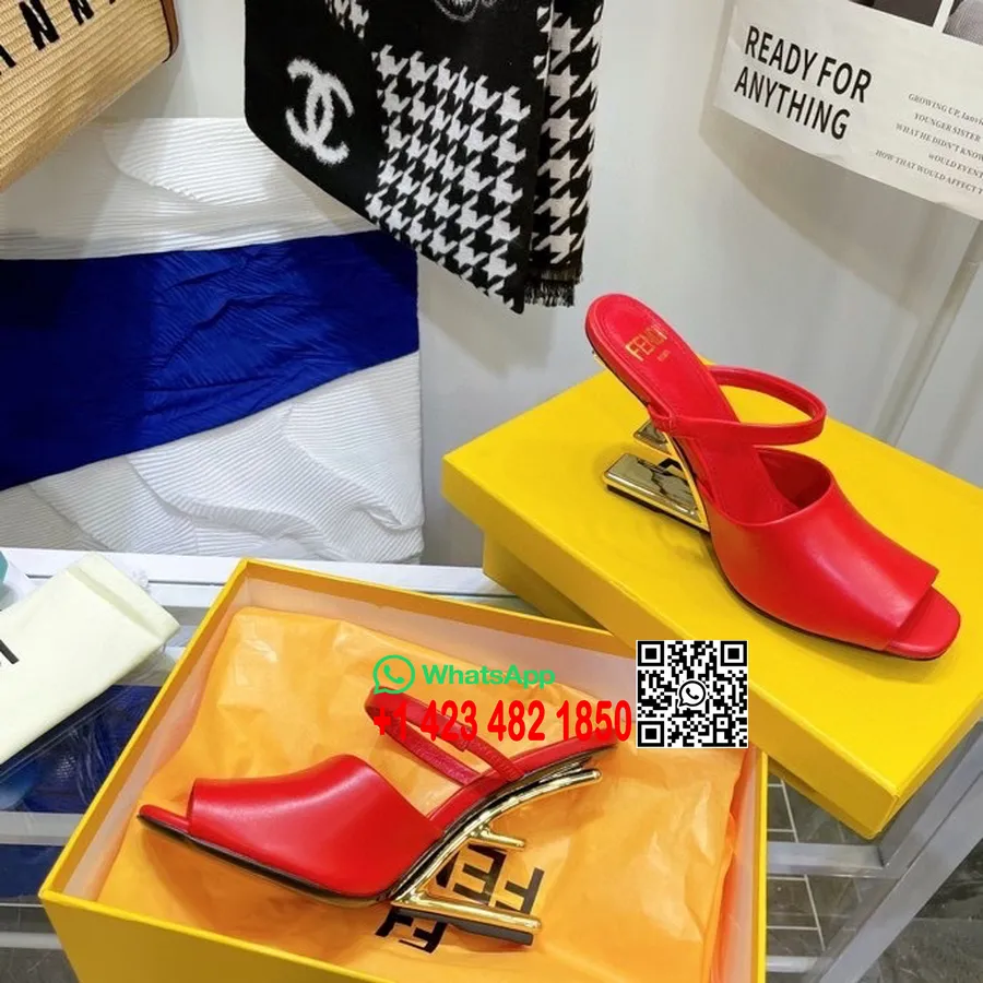 Fendi First Pumps 8cm δέρμα αρνιού/δέρμα μοσχαριού συλλογή φθινόπωρο/χειμώνας 2021, κόκκινο