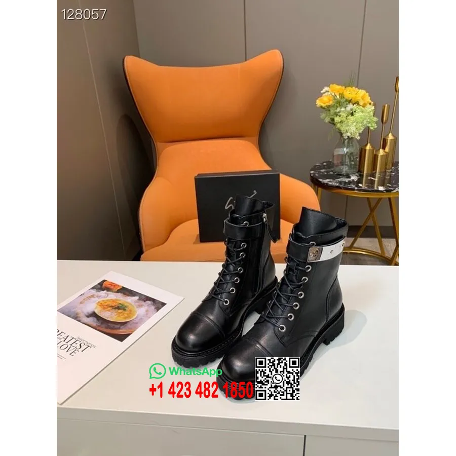 Giuseppe Zanotti Stiefeletten Kalbsleder Herbst/Winter 2020 Kollektion, Schwarz