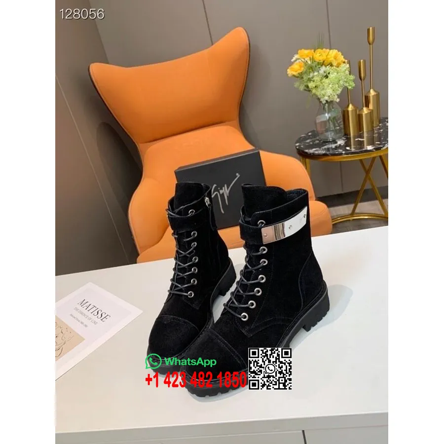 Giuseppe Zanotti Stiefeletten Wildleder/Kalbsleder Herbst/Winter 2020 Kollektion, Schwarz