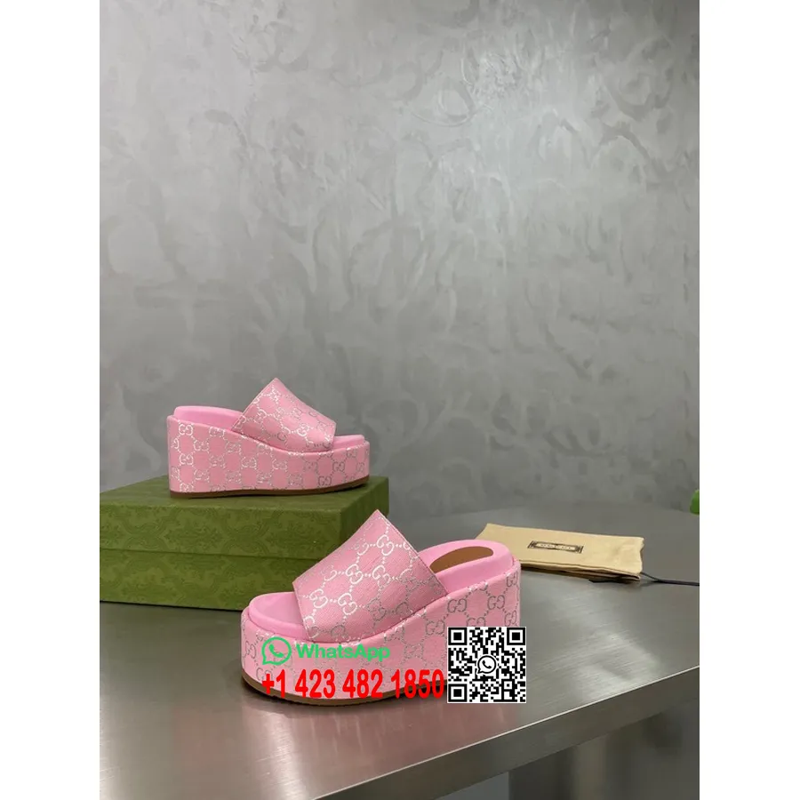 Gucci Gg Damesandaler 674761 Kalveskind Forår/sommer 2022 Kollektion, Pink