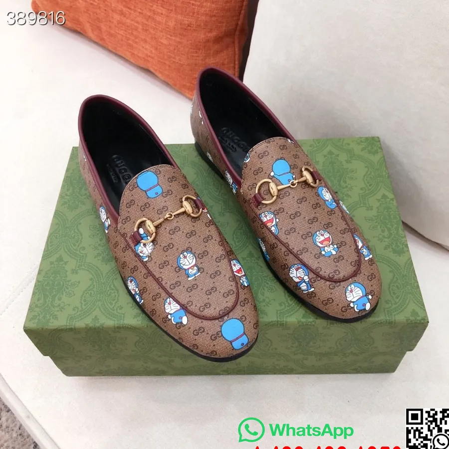 Gucci Doraemon Jordaan Mules от телешка кожа колекция пролет/лято 2021, кафяво