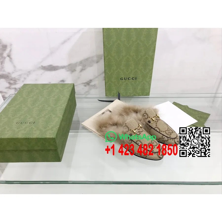 Gucci Gg Princetown Sussid 678192 Vasikanahast Sügis/talv 2021 Kollektsioon, Eebenipuu/pruun