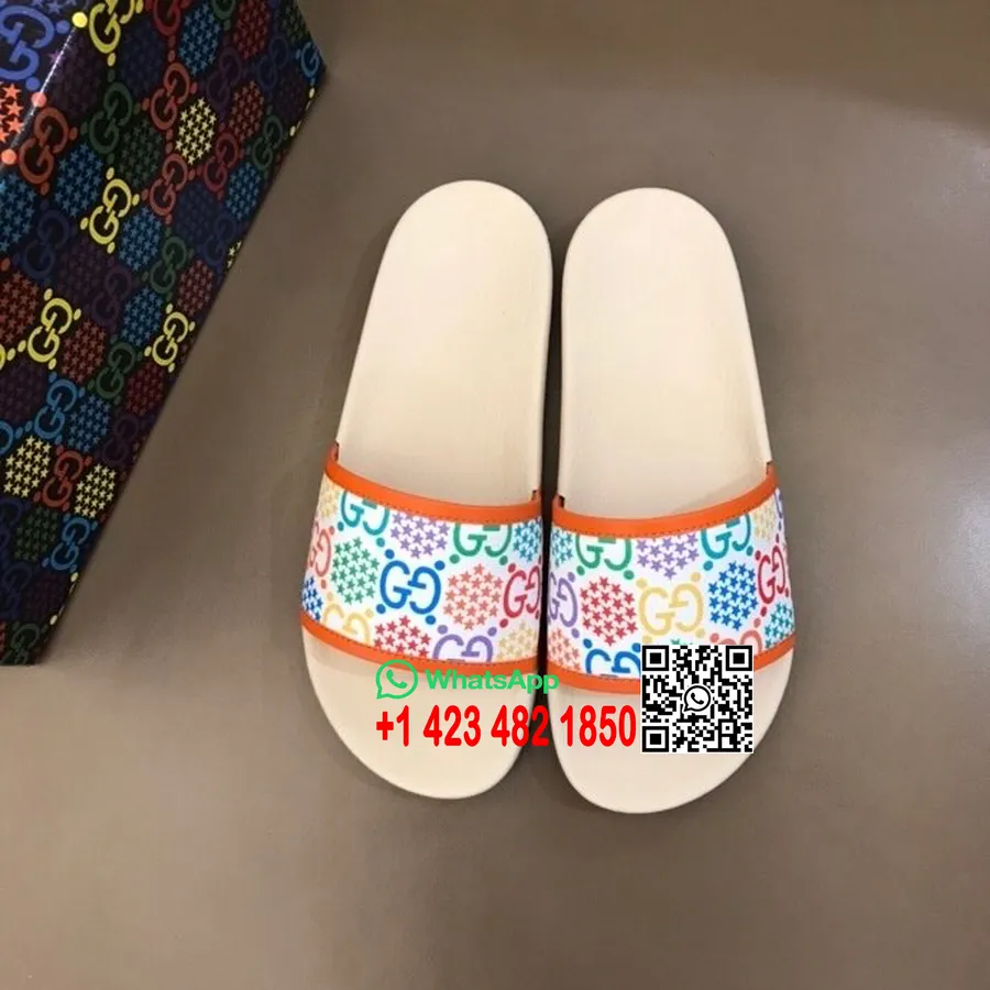 Gucci Psychedelic Butterfly Slide Sandals Spring/Summer 2020 Collection, White