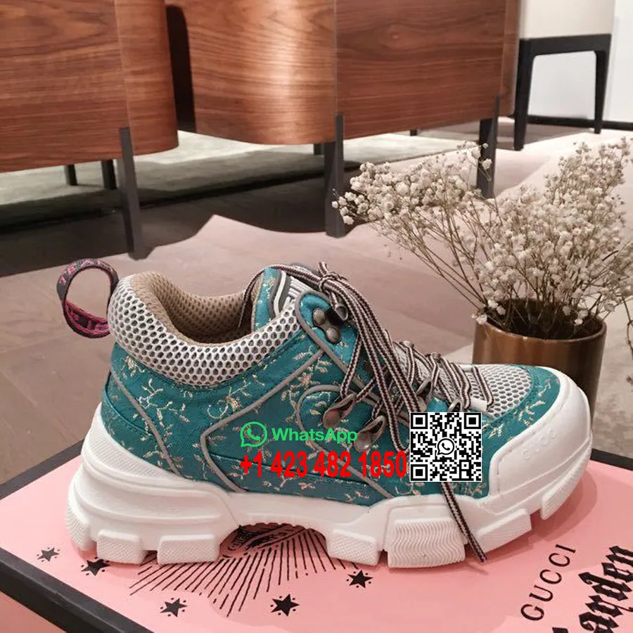 Gucci Flashtrek Gg Sneakers δέρμα μοσχαριού συλλογή άνοιξη/καλοκαίρι 2020 μπλε