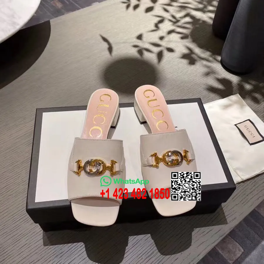 Gucci Zumi Slide Sandalen 602415 Kalbsleder Frühjahr/Sommer 2020 Kollektion Beige