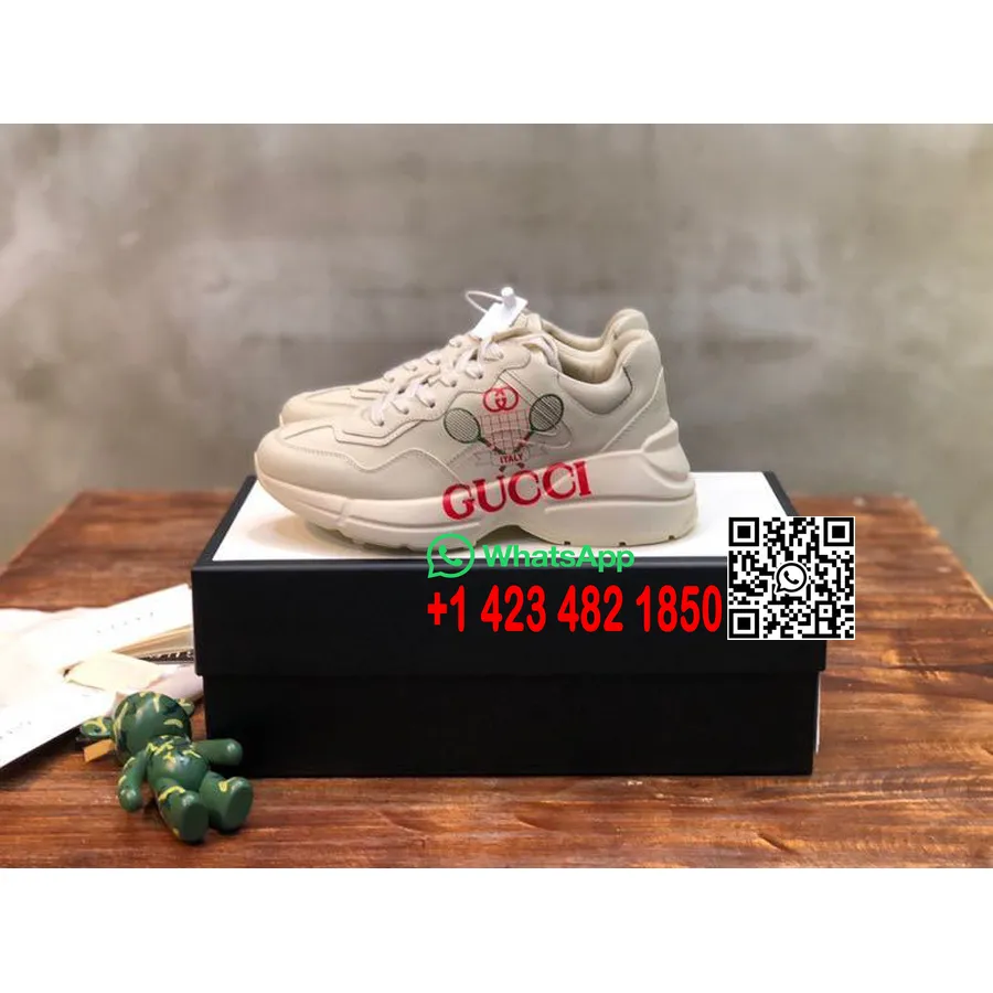 Gucci Tennis Rhyton Dad Sneakers 619896 Calfskin Leather Spring/Summer 2020 Collection Off White