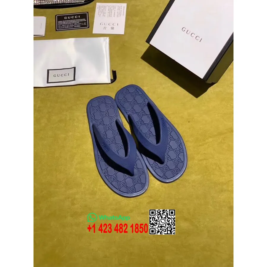 Sandalias Gucci De Goma De Pvc Colección Primavera/verano 2020, Azul Marino