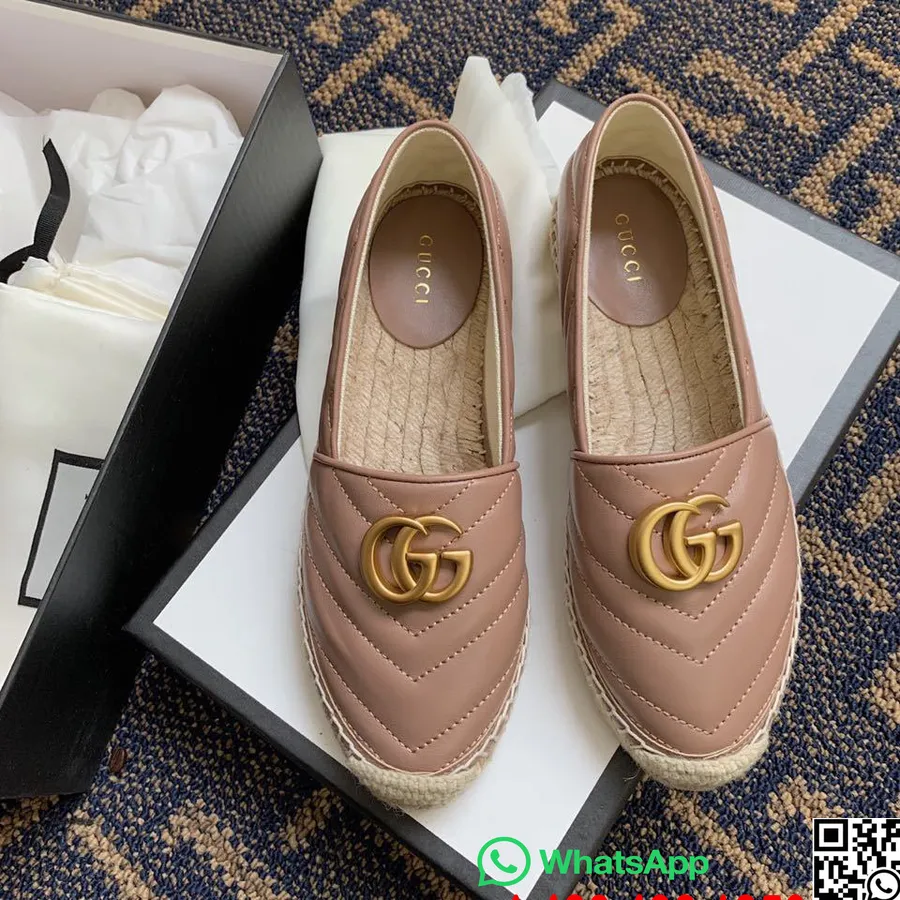 Gucci Marmont Espadrilles Vasikanahast Kevad/suvi 2020 Kollektsioon, Põsepuna