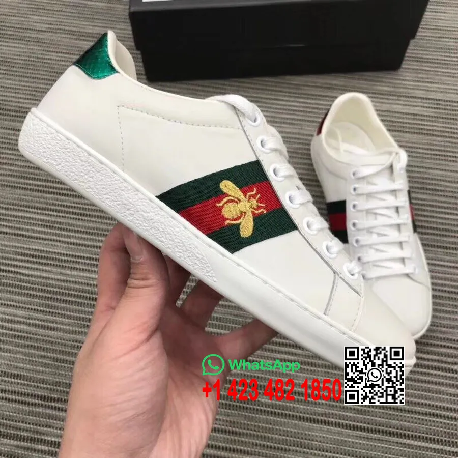 Gucci Ace κεντητό Sneaker 429446 δέρμα μοσχαριού συλλογή άνοιξη/καλοκαίρι 2018 λευκό