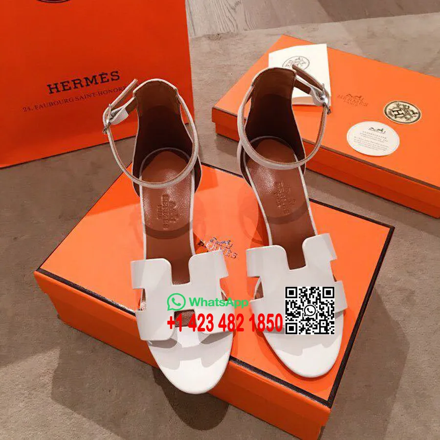 Hermes Legend Sandaler Kalveskind Forår/sommer 2019 Kollektion, Blanc