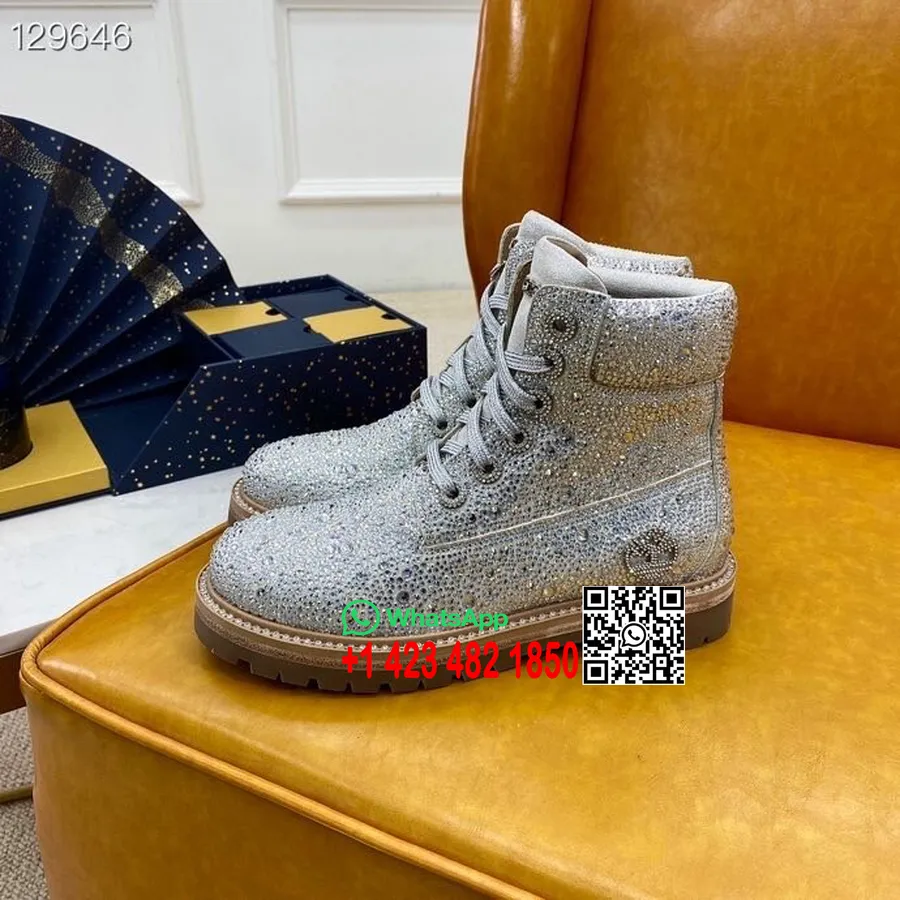 Jimmy Choo X Timberland Kristal Taşlı Yarım Bot Sonbahar/kış 2020 Koleksiyonu, Gümüş