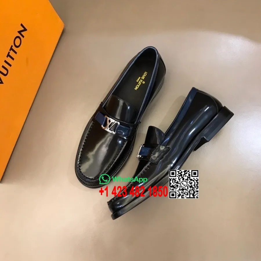 Louis Vuitton Major Loafer Meeste Kingad Kevad/suvi 2022 Kollektsioon, Must/tumesinine