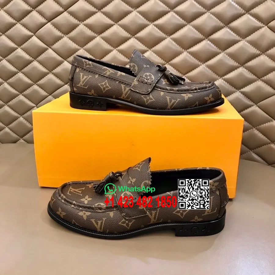 Louis Vuitton Dusk Loafers Herresko Monogram Canvas Vår/sommer 2022 Kolleksjon, Brun