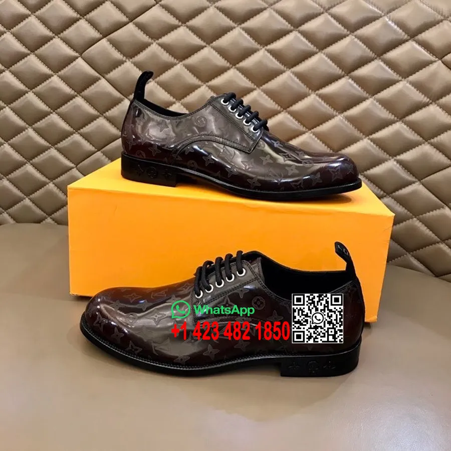 Zapatos Louis Vuitton Derby Con Cordones Para Hombre Colección Primavera/verano 2022, Burdeos