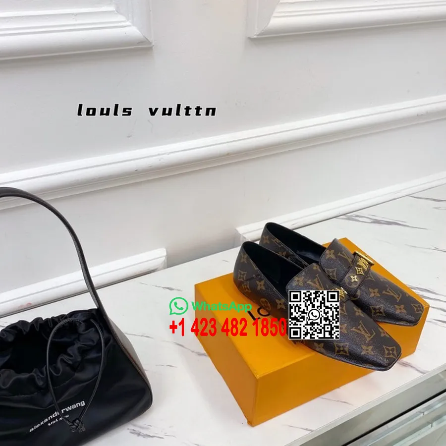 Louis Vuitton Bahia μονόγραμμα Loafer με επίπεδη πόρπη/δέρμα μοσχαριού συλλογή άνοιξη/καλοκαίρι 2022, καφέ