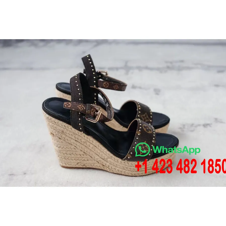 Louis Vuitton Sandalias Con Plataforma Costero Piel De Becerro Colección Primavera/verano 2021, Negro/marrón