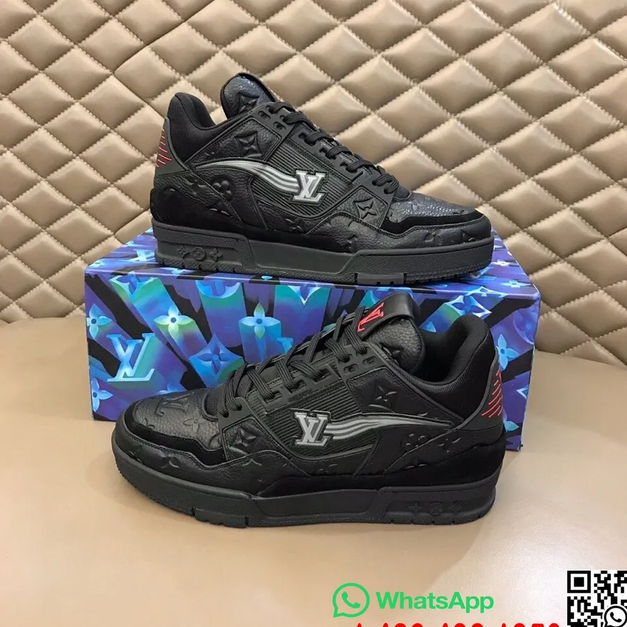 Louis Vuitton Trainer Lågtopp Herr Sneakers Monogram Eclipse Höst/vinter 2020 Kollektion, Svart