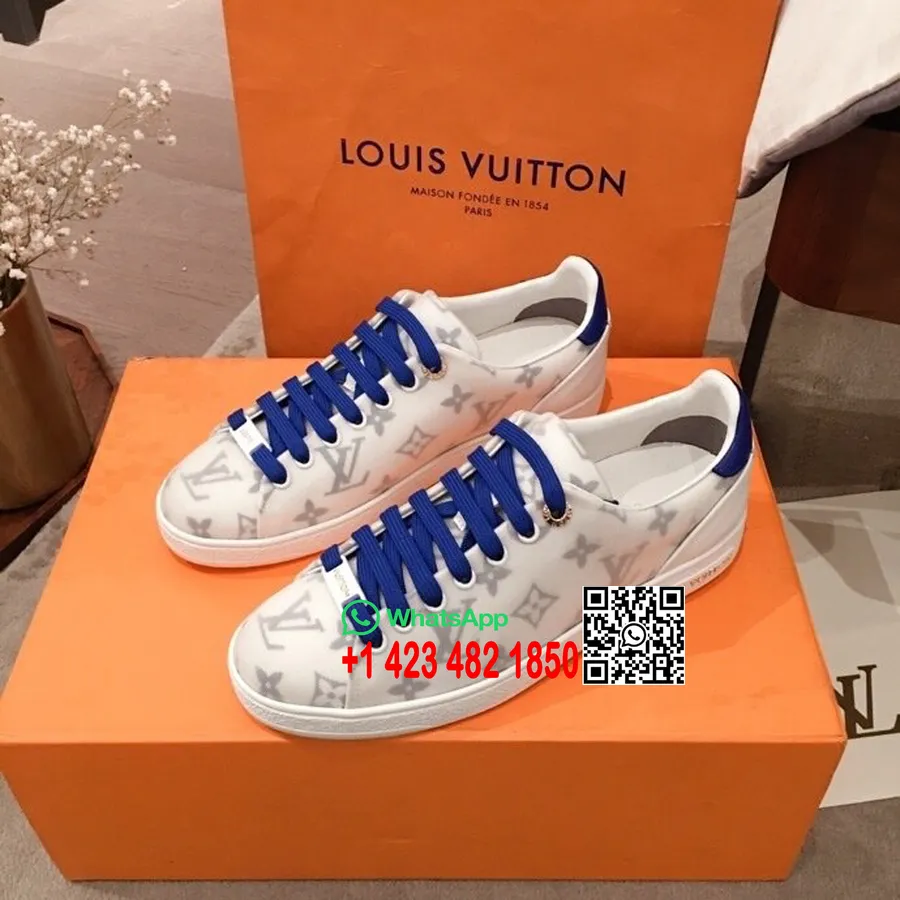 Louis Vuitton Frontrow Sneakers Skóra Cielęca Kolekcja Jesień/zima 2020 1b87cd, Niebieski/biały