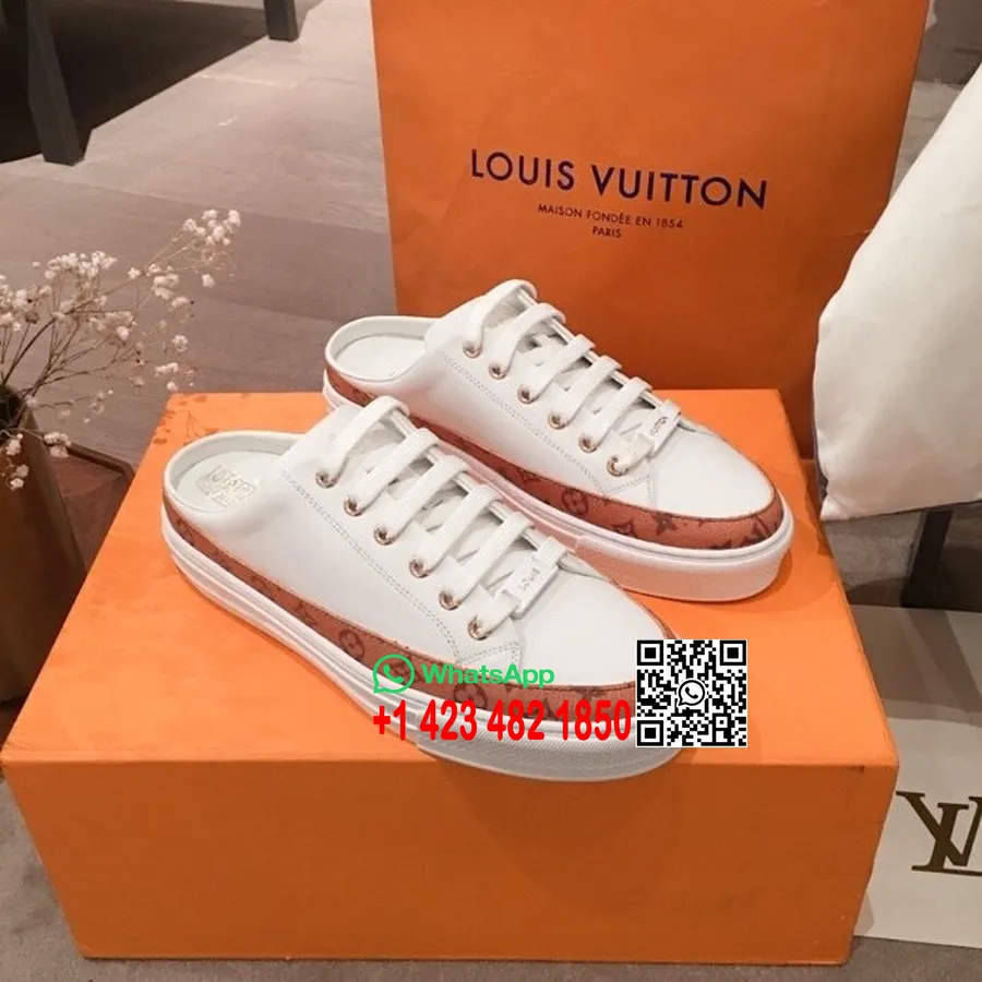 Louis Vuitton Stellar Mule Tênis Couro De Bezerro Coleção Primavera/verão 2020 1a87f3, Tan/branco