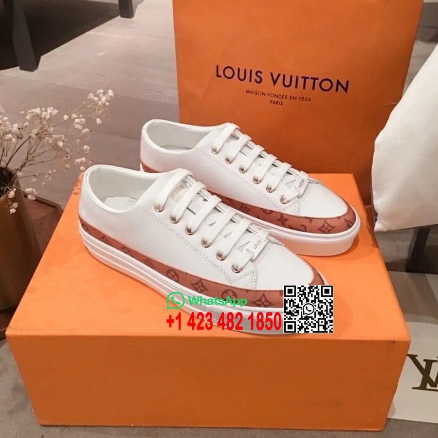 Louis Vuitton Starlar Low-top Sneakers από δέρμα μοσχαριού δερμάτινη συλλογή άνοιξη/καλοκαίρι 2020 1a87f3, μαύρισμα/λευκό