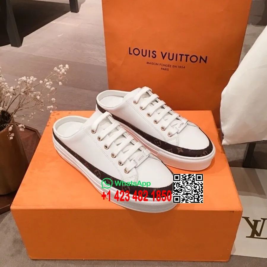 Louis Vuitton Stellar Mule Sneakers Kalvskinn Läder Vår/sommar 2020 Kollektion 1a87f3, Brun/vit