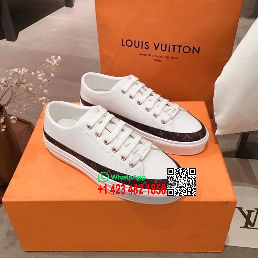 Louis Vuitton Starlar Low-top Sneakers από δέρμα μοσχαριού δερμάτινη συλλογή άνοιξη/καλοκαίρι 2020 1a87f3, καφέ/λευκό