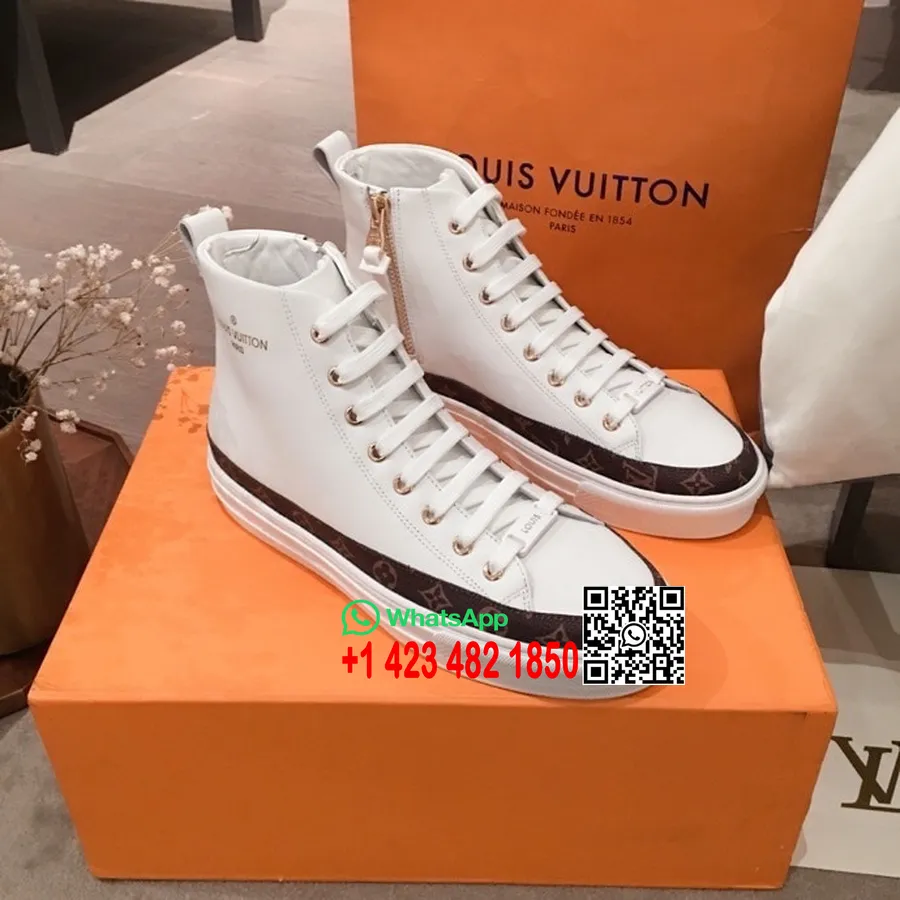 Louis Vuitton Stellaar Hi-top Tossud Vasikanahast Kevad/suvi 2020 Kollektsioon 1a87f3, Pruun/valge