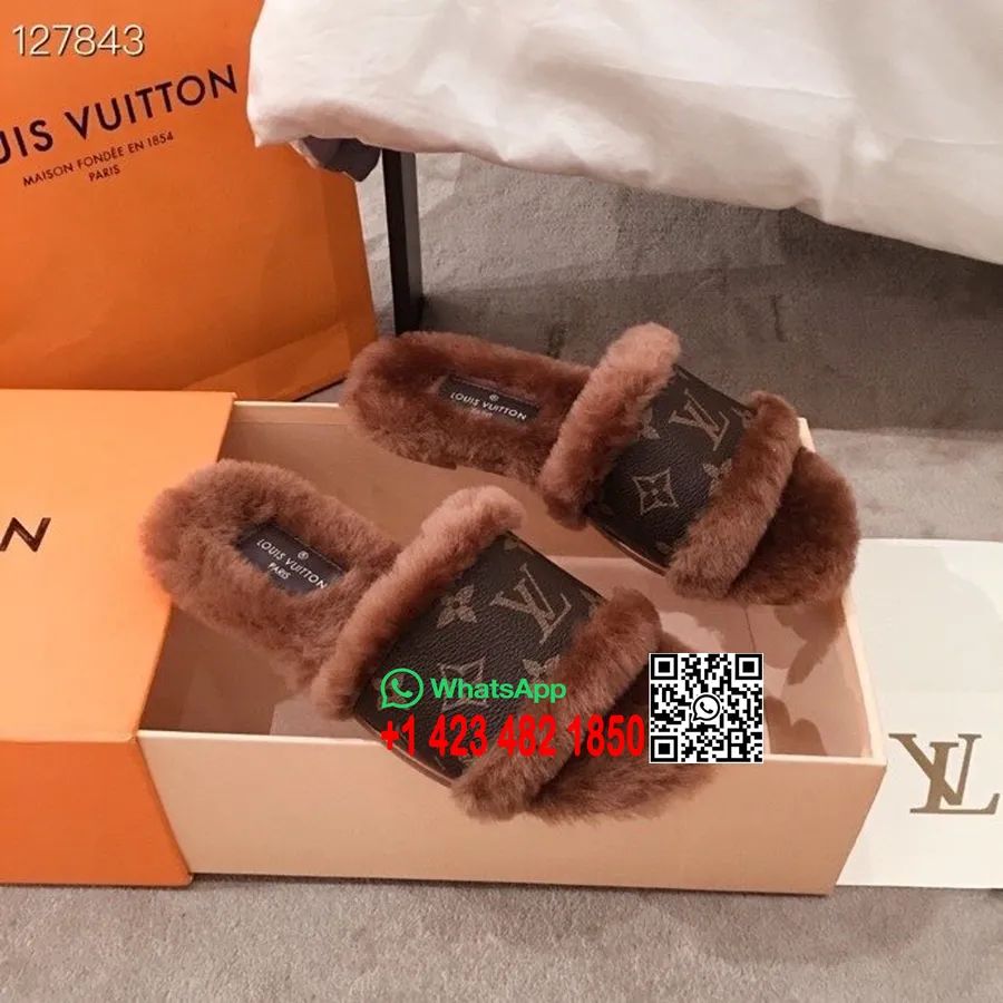 Louis Vuitton Lock It Krzneni Sandali Z Monogramom Iz Platne Kolekcije Jesen/zima 2020 1a8770, Rjavi