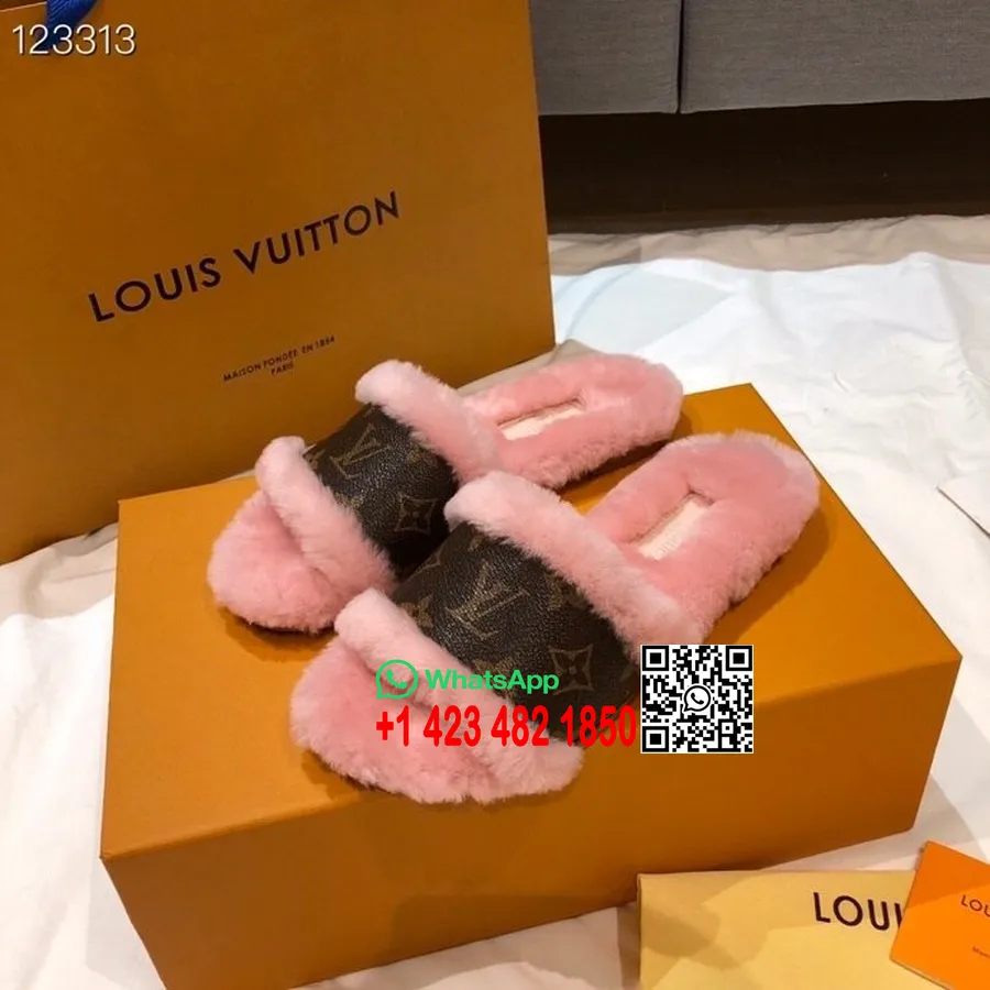 Louis Vuitton Sandália De Pele Monograma Lona Coleção Outono / Inverno 2020, Rosa