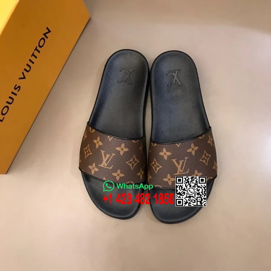 Sandały Męskie Louis Vuitton Z Płóciennym Monogramem, Kolekcja Wiosna/lato 2020, Brązowe